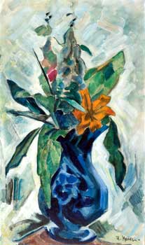 Heinrich Nauen, Fingerhut in blauer Vase