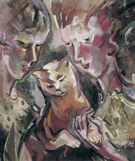 Hannah Höch, Zwei Mädchen mit Katze